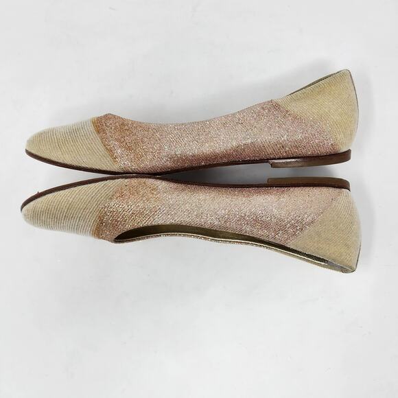 Quis Quis by Stefano Cavalleri Ballet Flats Girls EU39/US7 Cream & Pink Glitter - Picture 6 of 10